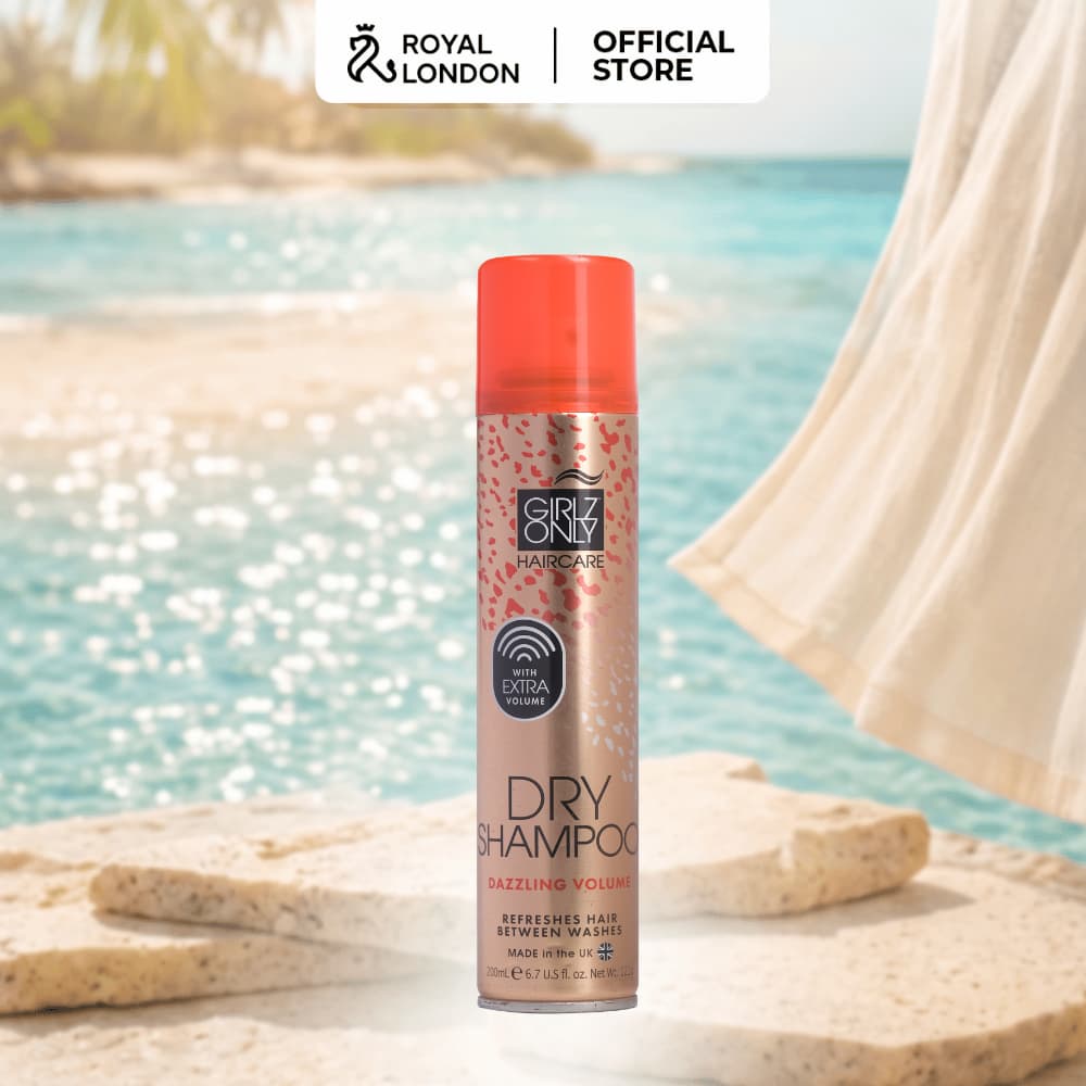 Dầu Gội Khô Dry Shampoo Girlz Only Dazzling Volume 200ml, phồng tóc gấp đôi mùi hương kẹo ngọt