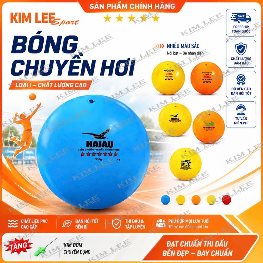 BÓNG CHUYỀN HƠI LOẠI I  - BÓNG CHUYỀN HƠI THI ĐẤU Hải Âu, Anh Huy, Rồng, TLV  - Tặng kèm kim bơm