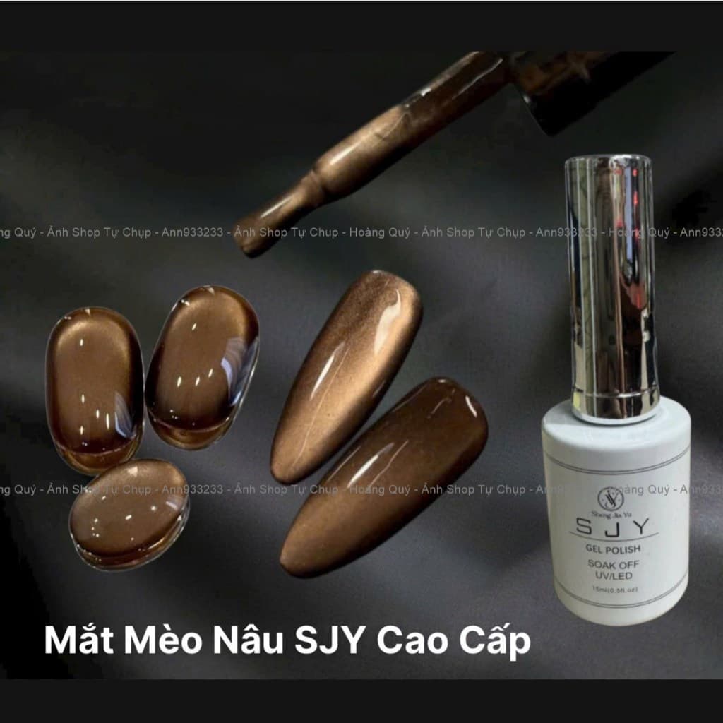 Sơn gel Mắt mèo Nâu SJY cao cấp 15ml, Mắt Mèo Mịn mướt đẹp, Lên nét dễ làm