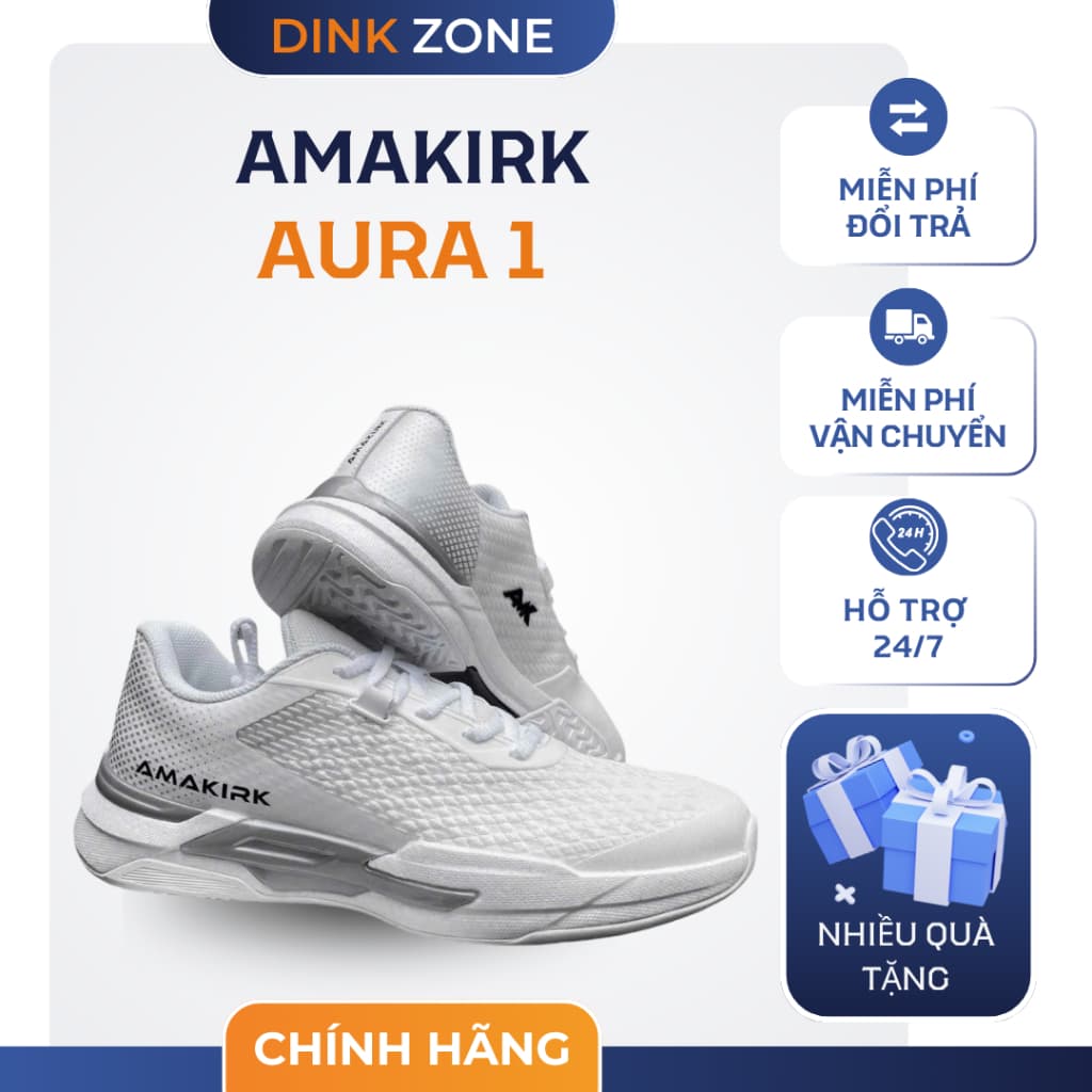 [AMAKIRK] Giày Pickleball Aura 1 Chính Hãng Bám Sân Tốt Êm Chân Thi Đấu Chuyên Nghiệp