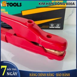 Kìm hàn cán gỗ chính hãng GF 800A chịu nhiệt tốt, kìm mát 500A 5