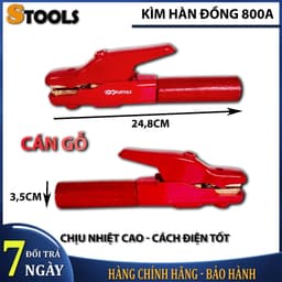 Kìm hàn cán gỗ chính hãng GF 800A chịu nhiệt tốt, kìm mát 500A 2