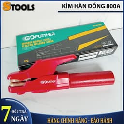 Kìm hàn cán gỗ chính hãng GF 800A chịu nhiệt tốt, kìm mát 500A 4