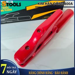 Kìm hàn cán gỗ chính hãng GF 800A chịu nhiệt tốt, kìm mát 500A 7