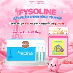 Nước muối ưu trương FYSOLINE hỗ trợ viêm mũi, nghẹt mũi cho bé (Hộp xanh 20 ống x 5ml) 1