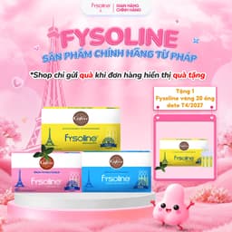 Combo Nước muối sinh lý FYSOLINE Hồng 40 ốngx5ml, Xanh 20 ốngx5ml và Vàng 20 ốngx5ml (Date T4.2027) 1