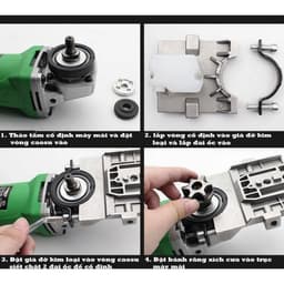 Bộ chuyển đổi cưa xích gắn máy mài cầm tay tra dầu tự động - Lưỡi cưa xích, bộ lam xích 12" 7