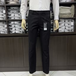 Quần kaki nam Owen màu xám đậm regular fit tăng đơ 2 cạp vải renu chống nhăn bền màu QKRT263509 5