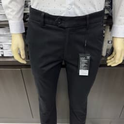 Quần kaki nam Owen màu xám đậm regular fit tăng đơ 2 cạp vải renu chống nhăn bền màu QKRT263509 3