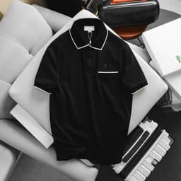Áo polo nam túi giả vải cá sấu gai logo thêu Full Box cao cấp, Áo thun nam cổ bẻ nhiều màu hàng xuất xịn 3