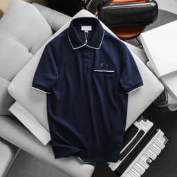 Áo polo nam túi giả vải cá sấu gai logo thêu Full Box cao cấp, Áo thun nam cổ bẻ nhiều màu hàng xuất xịn 5