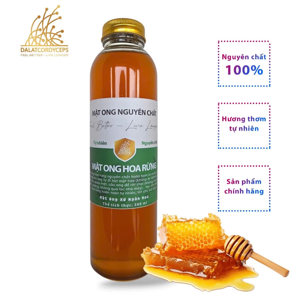 Mật ong hoa rừng nguyên chất - Dalat Cordyceps