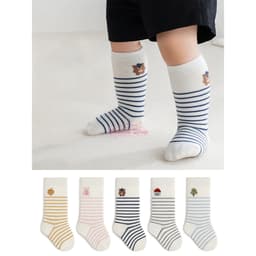 Tất vớ cao cổ Hàn Quốc cho bé, vớ sọc cotton hình thú dễ thương cho trẻ em cao cấp - Bebimo Shop 4