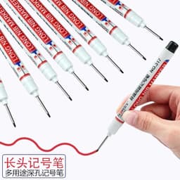 Sét 10 bút đánh dấu ngòi dài 20mm, bút đánh dấu lỗ khoan đánh dấu vị trí cho thợ kỹ thuật mực không phai 8