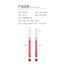 Sét 10 bút đánh dấu ngòi dài 20mm, bút đánh dấu lỗ khoan đánh dấu vị trí cho thợ kỹ thuật mực không phai 7