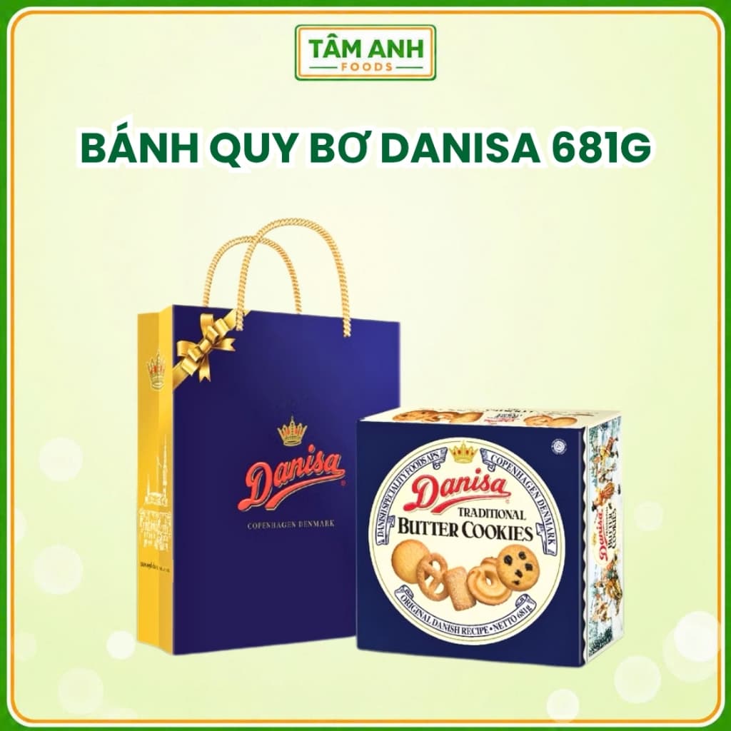 Bánh quy bơ Danisa 681g Kèm Túi Sách