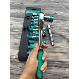 Bộ Tuýp Đầu Khẩu 12 chi tiết 1/2" mở bu lông đa năng Gofuther, CRV 5
