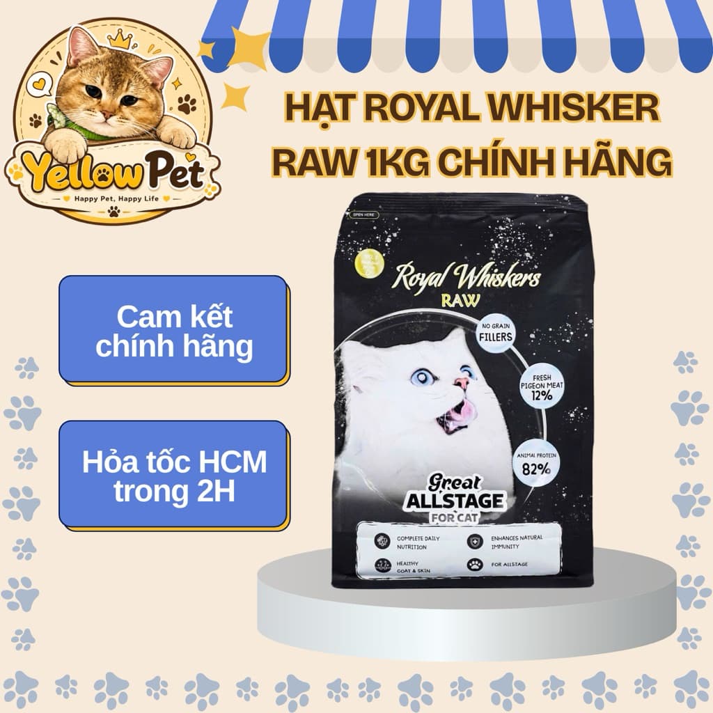 Hạt Mèo Royal Whiskers Raw 1KG Chính Hãng Cho Mèo | YLP Market