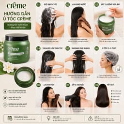 [ CREME CHÍNH HÃNG] Hũ 500ml Kem ủ tóc hấp dầu Creme Collagen phục hồi hư tổn mềm mượt thơm như nước hoa 500ml 5