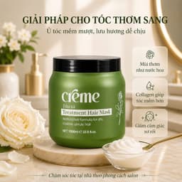 [ CREME CHÍNH HÃNG] Hũ 500ml Kem ủ tóc hấp dầu Creme Collagen phục hồi hư tổn mềm mượt thơm như nước hoa 500ml 2
