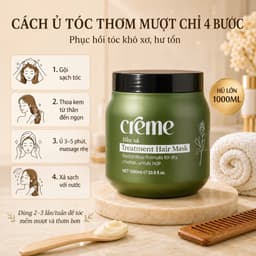[ CREME CHÍNH HÃNG] Hũ 500ml Kem ủ tóc hấp dầu Creme Collagen phục hồi hư tổn mềm mượt thơm như nước hoa 500ml 3