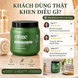 [ CREME CHÍNH HÃNG] Hũ 500ml Kem ủ tóc hấp dầu Creme Collagen phục hồi hư tổn mềm mượt thơm như nước hoa 500ml 6