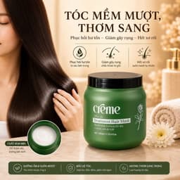 [ CREME CHÍNH HÃNG] Hũ 500ml Kem ủ tóc hấp dầu Creme Collagen phục hồi hư tổn mềm mượt thơm như nước hoa 500ml 7