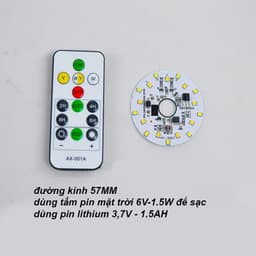 Chip LED Năng LƯỢNG Mặt Trời cho đèn trụ Cổng 3,7V - với 2 tông màu Sáng Trắng - Vàng, Kèm remote chỉnh từ xa 3