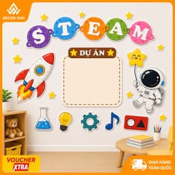 (Nhiều mẫu) Góc Steam vũ trụ - Mẫu mới 2026 tranh fomex dán nổi 3D tái sử dụng nhiều lần (MN5006) 3