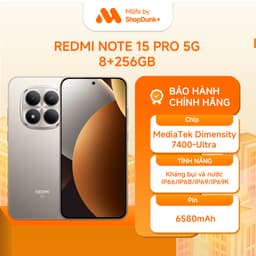 Điện Thoại Xiaomi Redmi Note 15 Pro 5G 8GB 256GB Chính Hãng BH 18 Tháng 1