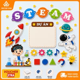 (Nhiều mẫu) Góc Steam vũ trụ - Mẫu mới 2026 tranh fomex dán nổi 3D tái sử dụng nhiều lần (MN5006) 2