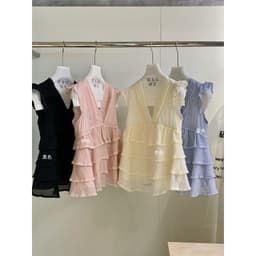 WGWE Fashion Áo Babydoll Voan Nhiều Tầng WGWE – Áo Kiểu Nữ Form Xòe Nhẹ Thanh Lịch 1