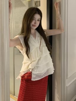 WGWE Fashion Áo Babydoll Voan Nhiều Tầng WGWE – Áo Kiểu Nữ Form Xòe Nhẹ Thanh Lịch 10