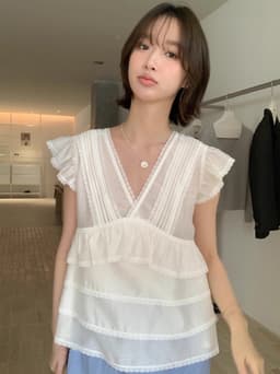 WGWE Fashion Áo Babydoll Voan Nhiều Tầng WGWE – Áo Kiểu Nữ Form Xòe Nhẹ Thanh Lịch 7