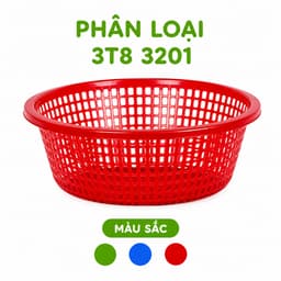 Rổ Nhựa Đựng Củ Quả Thực Phẩm 3209 Cao Cấp Thoáng Khí Bền Đẹp An Toàn GD388 8