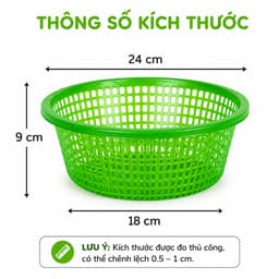 Rổ Nhựa Đựng Củ Quả Thực Phẩm 3209 Cao Cấp Thoáng Khí Bền Đẹp An Toàn GD388 4