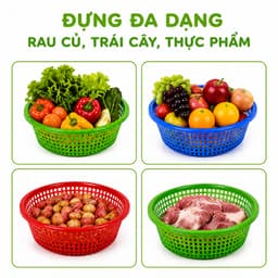 Rổ Nhựa Đựng Củ Quả Thực Phẩm 3209 Cao Cấp Thoáng Khí Bền Đẹp An Toàn GD388 5