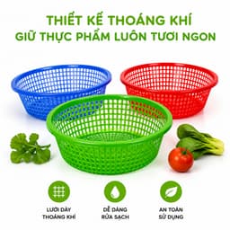 Rổ Nhựa Đựng Củ Quả Thực Phẩm 3209 Cao Cấp Thoáng Khí Bền Đẹp An Toàn GD388 2