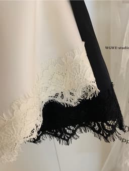 WGWE Fashion Chân Váy Lụa Ngắn Chữ A WGWE Viền Ren – Chân Váy Nữ Cạp Cao Thanh Lịch 6