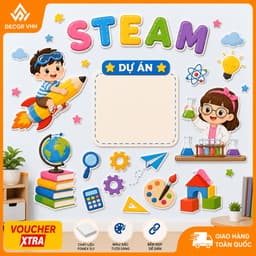 (Nhiều mẫu) Góc Steam vũ trụ - Mẫu mới 2026 tranh fomex dán nổi 3D tái sử dụng nhiều lần (MN5006) 1