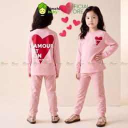 [10-29KG] Đồ Bộ Thu Đông Cho Bé Gái KIMCHIBABY Vải Cotton Cao Cấp 190gsm Họa Tiết Hoạt Hình, Bộ Dài Tay Cho Bé KD610 7