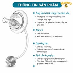 Ống tập hút bình sữa Mo.yuum phù hợp với bình cổ rộng - MyBaby 5