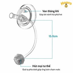 Ống tập hút bình sữa Mo.yuum phù hợp với bình cổ rộng - MyBaby 7