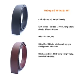 Thắt lưng da bò PG nguyên tấm 1 lớp sử dụng khoá lăn B1, bảo hành 24 tháng. 6