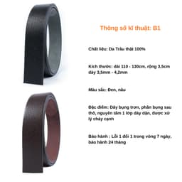 Thắt lưng da bò PG nguyên tấm 1 lớp sử dụng khoá lăn B1, bảo hành 24 tháng. 2