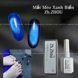 Sơn Mắt Mèo Xanh Biển Zh.ZHOU cao cấp, Sơn gel mắt mèo Xanh - Hoangquy.233 6