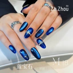 Sơn Mắt Mèo Xanh Biển Zh.ZHOU cao cấp, Sơn gel mắt mèo Xanh - Hoangquy.233 5