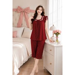 Bộ đồ lửng mặc nhà không túi chất lụa thái không nhàu 45-62kg 5