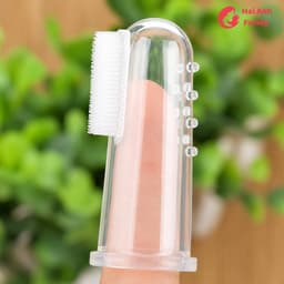 Rơ lưỡi cho bé, bàn chải đánh răng xỏ ngón silicon + kèm hộp đựng cao cấp 4