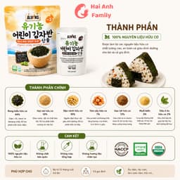 Rong Biển Rắc Cơm Cho Bé Alvins Hữu Cơ 7-21g - Nhập Khẩu Hàn Quốc Giòn Ngon Dễ Ăn 4
